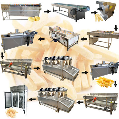 380V/50Hz 食品産業機器 自動 ポテトチップス 生産ライン 100-500kg/h
