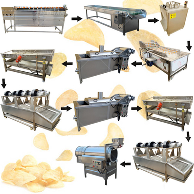 120KG 冷凍ジャガイモチップス製造機械生産ライン 製品属性