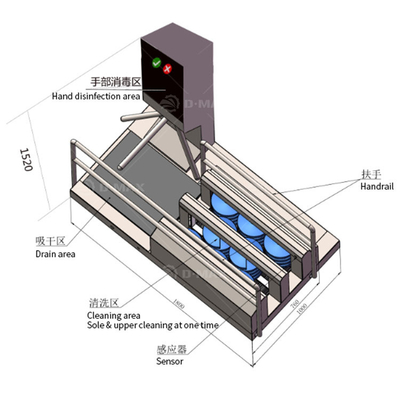 私たちのタイプインダクションブーツ洗濯機 760 * 480mm 洗浄幅で深層クリーンを取得