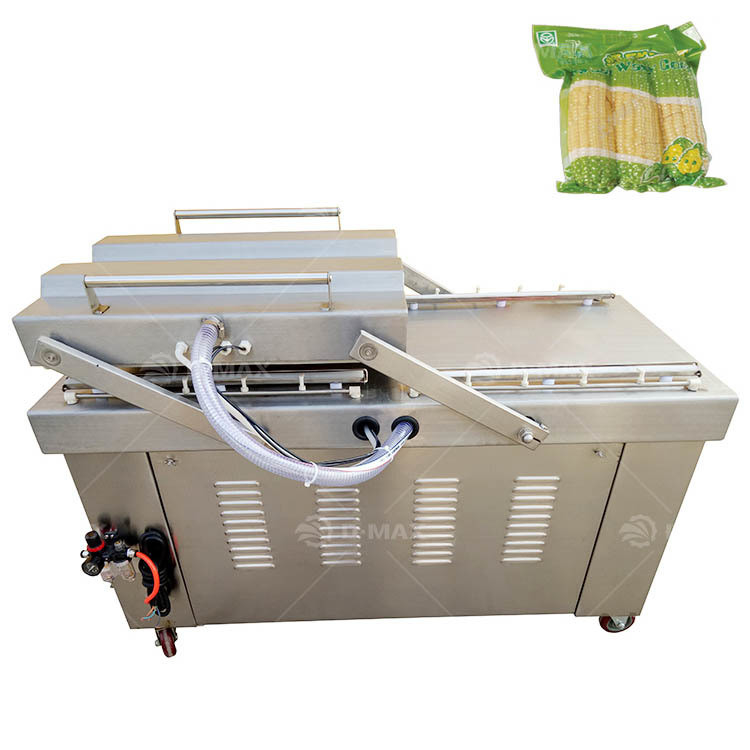 重用テーブルトップ ダブルチャンバー真空密封機 布豚肉牛肉と茶